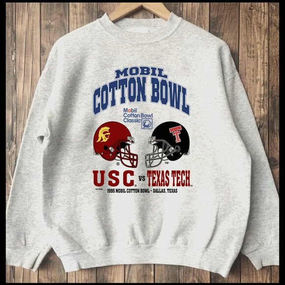 USC Trojans Texas Tech Shirts 1995 Mobil Cotton Bowl Shirts - Picture 1 of 2